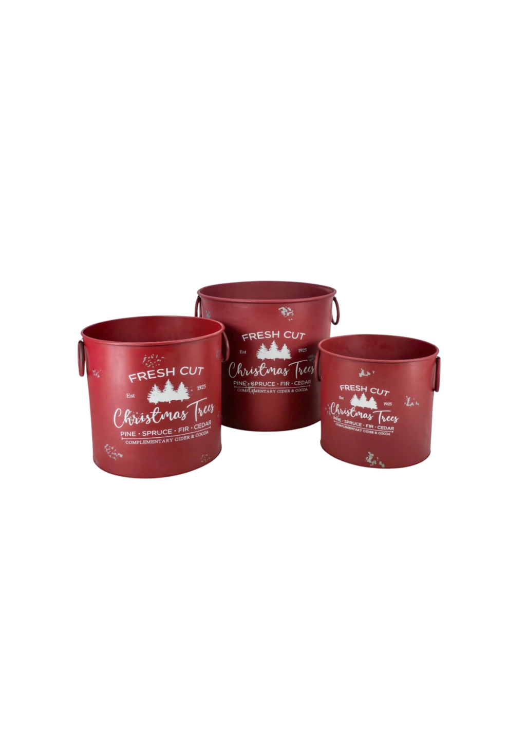 Metall Übertopf 'Christmas Tree' in 3 Größen