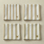 Packung mit 4 Seleni-Servietten, Ocker