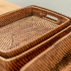 Rechteckiges Tablett Rattan 'AMAHAI'