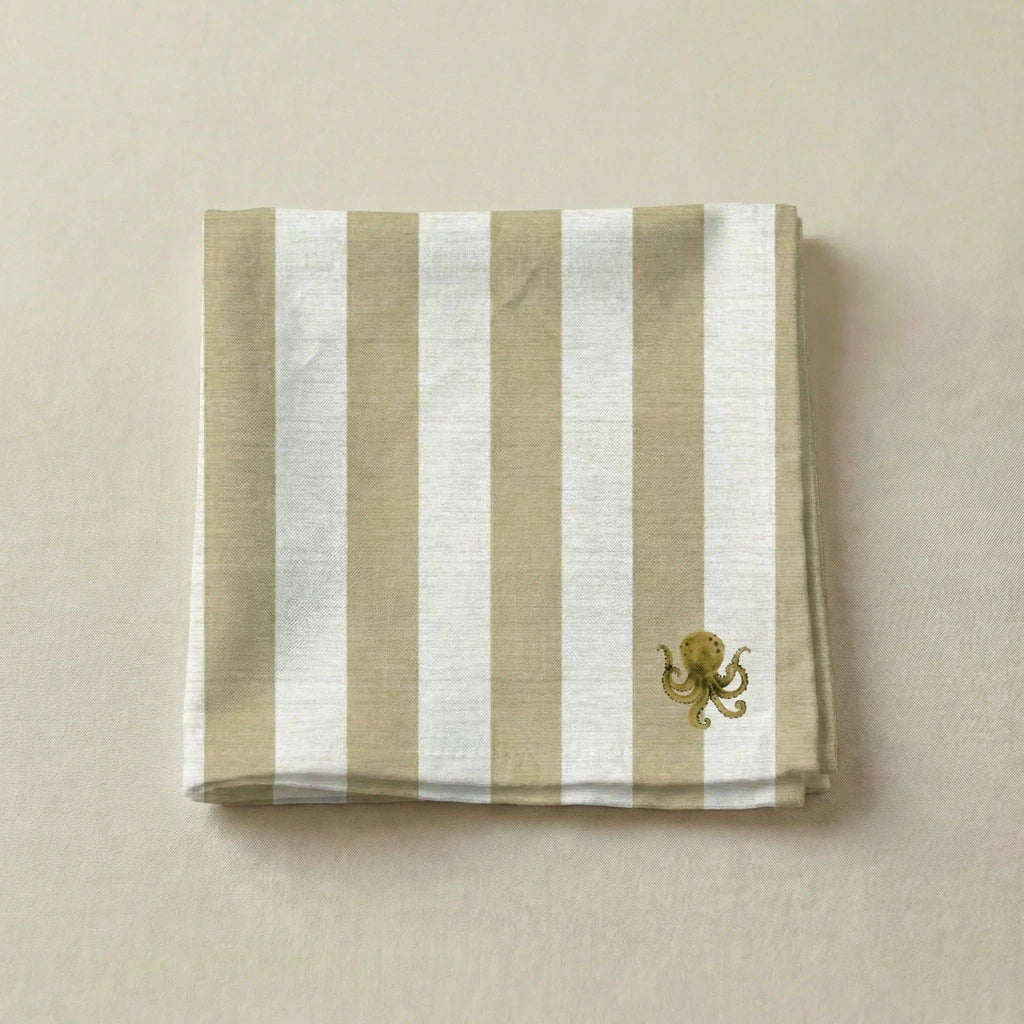 Packung mit 4 Seleni-Servietten, Ocker