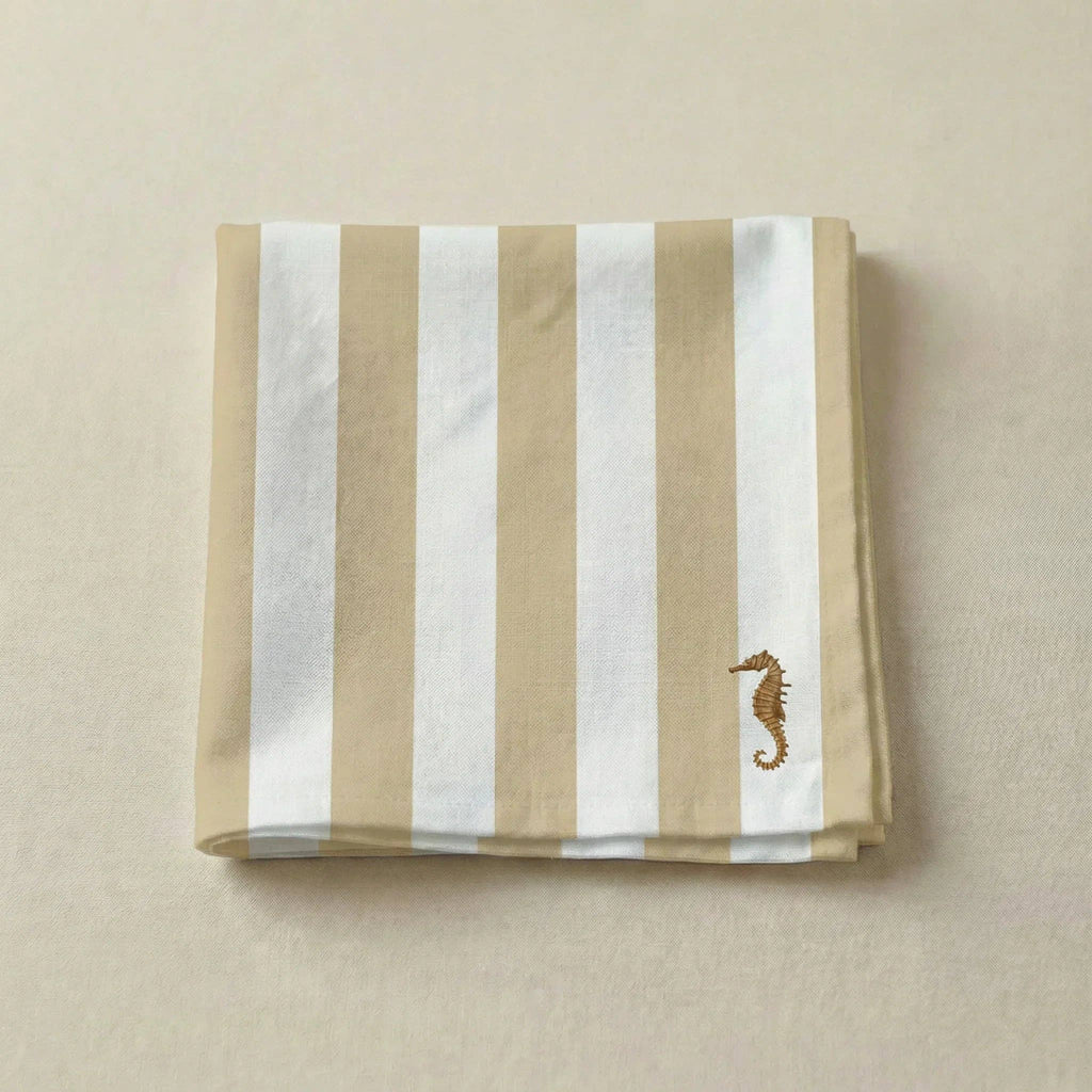 Packung mit 4 Seleni-Servietten, Ocker