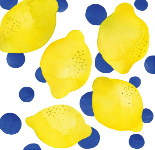 Cocktailservietten 'Lemon-Dots'