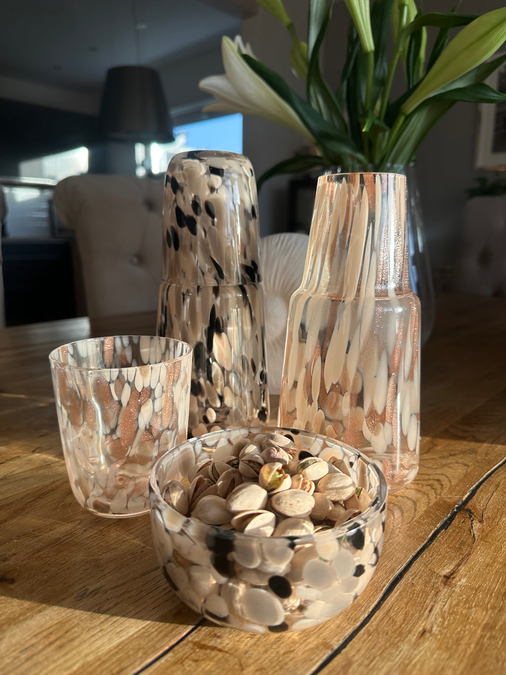 Nachtkaraffe aus Glas - Dunkel