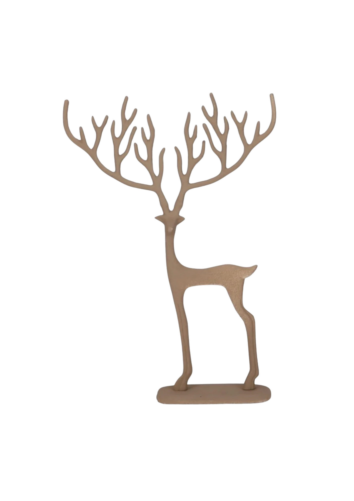 Metall-Hirsch „Carol“ mit feiner Silhouette – edles Dekoelement für festliche Akzente