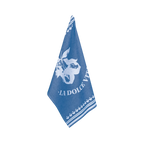 PAD Geschirrtuch „Vita“ in blau mit Spruch und Zitrone – stilvolles Küchenaccessoire aus Baumwolle