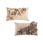 PAD Kissenbezug „Floral“ mit feiner Blumenapplikation – romantisches Wohnaccessoire in zarten Farben