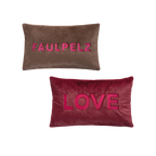 PAD Kissenbezug „Gaze“ mit aussagekräftigen Schriftzügen – ausdrucksstarkes, flauschiges Wohnaccessoire