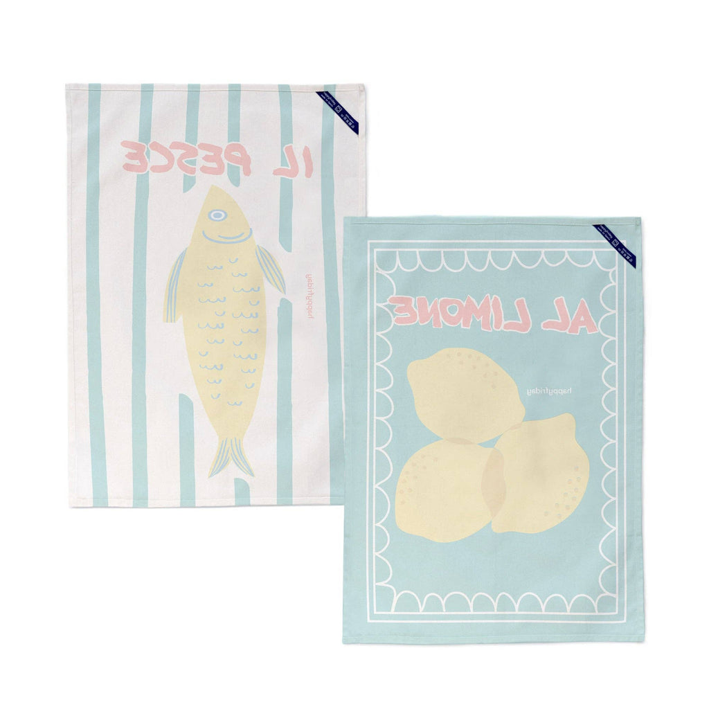 Lemon Fish Geschirrtuch 2 Stk 70x50 cm