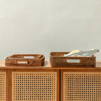 Rechteckiges Tablett Rattan 'AMAHAI'