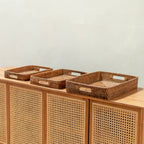 Rechteckiges Tablett Rattan 'AMAHAI'