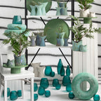 Keramik Kübel Fischkopf 'Ägäis'